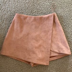 Suede skorts